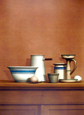 Still Life with Eggs, Candlestick and Bowl